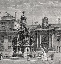 Fountain of Palace of Holyroodhouse, Edinburgh, Scotland, 18th century