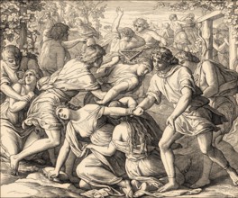 Benjaminites Seize Wives from Shiloh, Old Testament, by Julius Schnorr von Carolsfeld