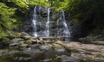 A view of the Ess-Na-Crub Waterfall in the Glenariff Nature Reserve