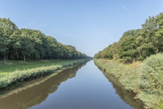 Wide straight channel in the landscape