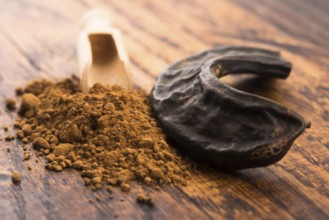 Carob pods and carob powder