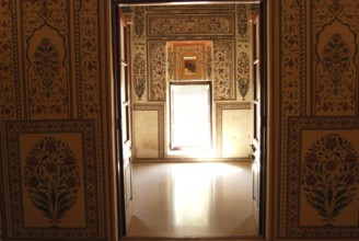 Interior of ritual crafts gallery in Junagarh fort, Bikaner, Rajasthan, India