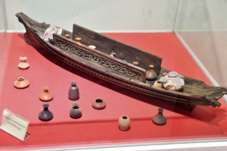 Boat replica, Old Fort, Surat, Gujarat, India, Asia