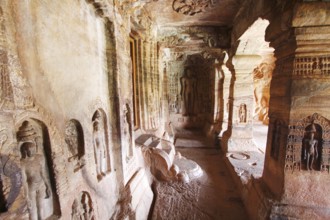 Cave no 4 is Jaina, Badami, Karnataka, India