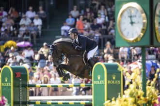 Cian O'Conner of Ireland and riding Fermoy compete in the first round of the 1.60m CPKC