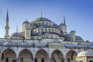 The Sultan Ahmed Mosque known as the Blue Mosque is an historic mosque in Istanbul, Turkey. View