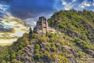 Katz Castle above St. Goarshausen in the Upper Middle Rhine Valley World Heritage Cultural