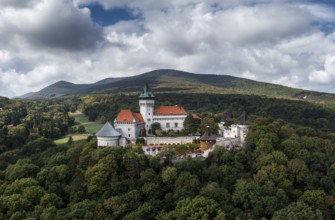 Smolenice, Slovakia, 26 September, 2022: landscape of Smolenice Castle in the Little Carpathians in