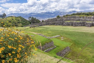 Sacsayhuaman fortress, Inca ruins in Cusco or cuzco town, Peru, South America