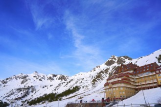 Astun ski area in Huesca on Pyrenees at Spain