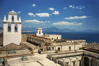 Bell tower in the Castle of Sant'Elmo in Naples, Italy