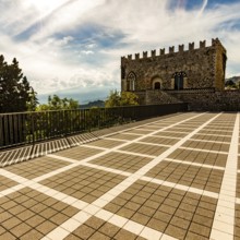 View of the Palazzo Ducale in Taormina - Sicily Italy