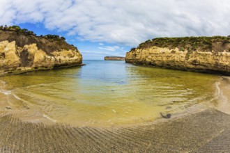 Great Ocean Road of Australia. Picturesque seashore, coastal cliffs and sandy beaches of the