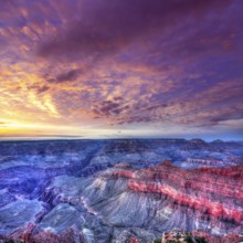 Arizona sunset Grand Canyon National Park Mother Point in USA
