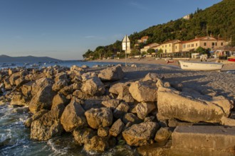 Moscenicka Draga, Croatia, August, 11, 2022 : Moscenicka draga village in the summer. Istria.