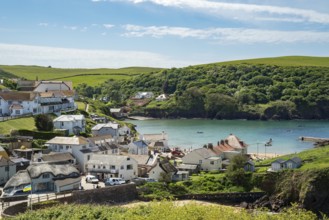 HOPE COVE, DEVON, UK. MAY 22. View of Hope Cove in Devon on May 22, 2022. Unidentified people