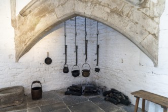 Glastonbury, United Kingdom, 1 September, 2022: interior view of the Abbot's Kitchen at Glastonbury