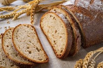 Delicious mixed rye bread, also known as grey bread
