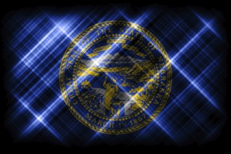 Nebraska state flag, Nebraska flag background modern flag