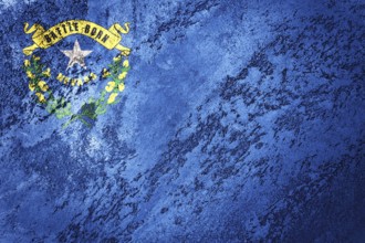 Grunge Nevada state flag. Nevada flag background grunge texture