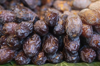 Delicious and sweet dried dates fruit background