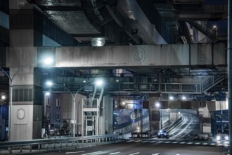 Hakozaki Junction of night view. Shooting Location: Tokyo metropolitan area