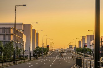 Of new Toyosu sunset image. Shooting Location: Tokyo metropolitan area