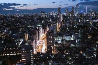 Sunset from the Bunkyo Civic Center (Ikebukuro). Shooting Location: Tokyo metropolitan area