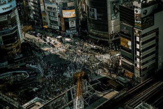 The townscape in front of Shibuya Station. Shooting Location: Shibuya -ku, Tokyo
