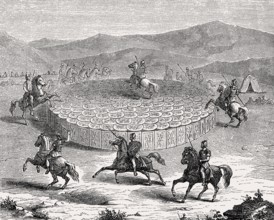 A Roman testudo or tortoise formation, shield wall formation used by the Roman Legions