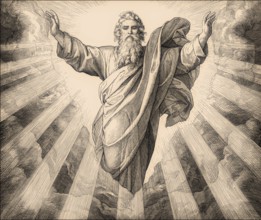 The Creation of Light, Old Testament, by Julius Schnorr von Carolsfeld, 1860