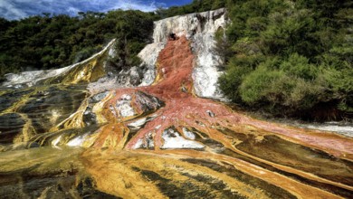 New Zealand, Geothermal area Orakei Korako, North Island, Orakei Korako, North Island, New Zealand