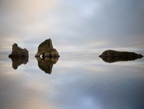 Farewell Spit New Zealand beach Rock haystacks