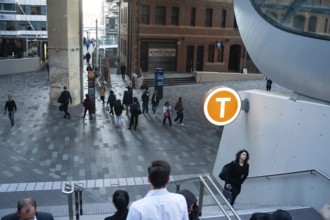 11.05.2018, Sydney, New South Wales, Australia, People walk along a pedestrian walkway in the