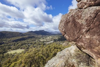 Iconic views from Chatauqua Peak over Halls Gap and surrounds on a warm autumn sunny day in