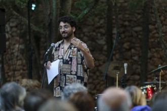 Ismael Sempere, poetic recital, Oratori de Sant Blai, Campos, Majorca, Balearic Islands, Spain
