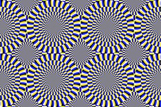 An illustration of an optical Illusion moving circles seamless background