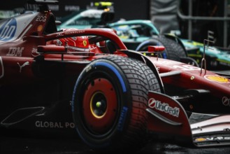 Charles Leclerc of Monaco drives the Scuderia Ferrari HP SF-25 during the 2025 Australian Grand