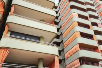 Stacked apartments in high building in Spain
