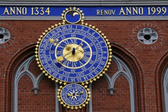 Clock at the Black Head House, Riga, Latvia