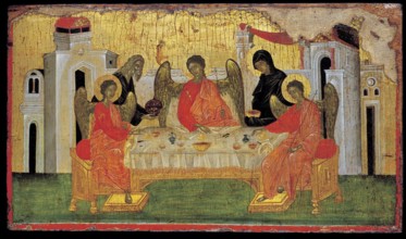 In Genesis 18 three beings, considered to have been angels appearing as men, came to Abraham in the
