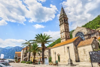 Saint Nicholas church in Perast, small town on Adriatic sea in Montenegro