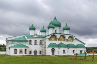 Alexander-Svirsky Monastery is orthodox monastery in the Leningrad region, Russia. Transfiguration