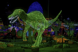 Illumi light show event, 25 million lights, Jurassic kingdom, Laval, Province of Quebec, Canada