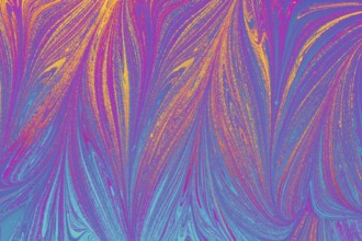 Beautiful abstract art of Ebru marbling painting techniques on water with acrylic paints