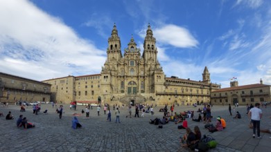 Santiago de Compostela, Spain, September 11th: View on Santiago de Compostela cathedral and Praza