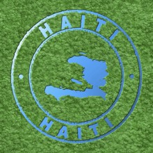 Map of Haiti, Forest with Water Map, CO2 Reduction