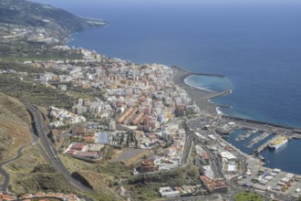 City view, city panorama seen from the Mirador Concepcion, Santa Cruz de La Palma, La Palma, Spain