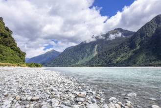 An image of a river landscape scenery in south New Zealand