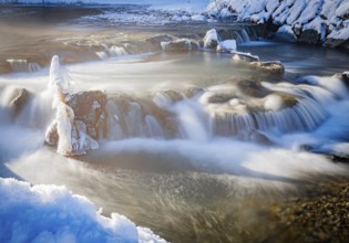 Waterfall in winter